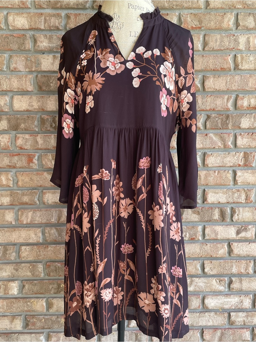 Spartina 449 Purple Mini Dress with Floral Print.